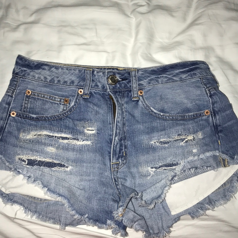 AE distressed shorts